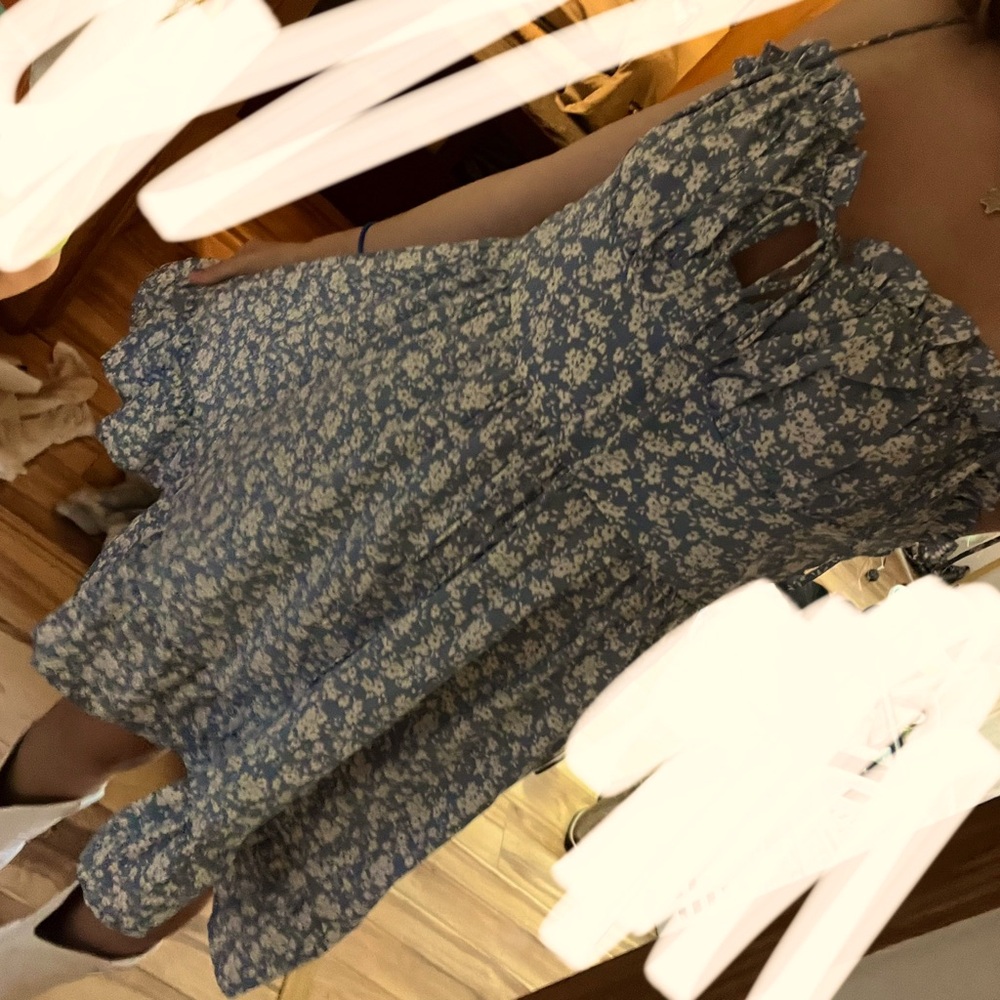 Blue floral dress